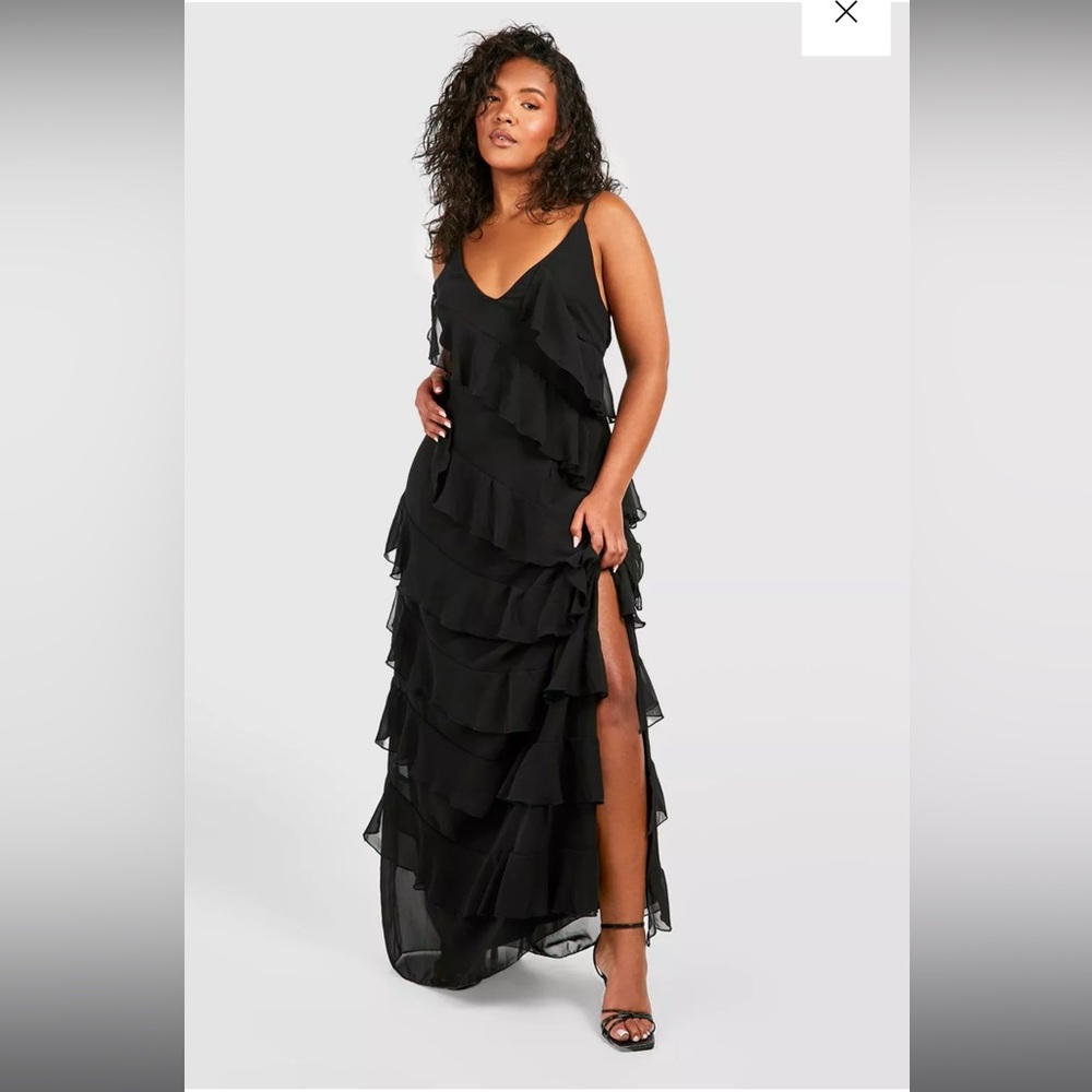 Ruffle maxi dress